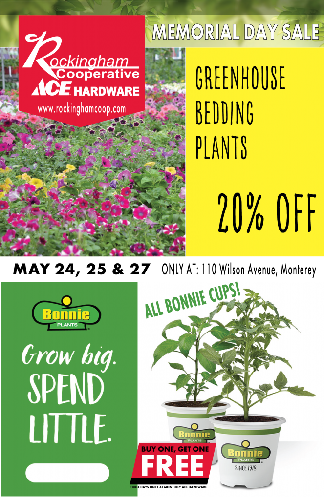 Memorial Day Bonnie Plants Sale - Rockingham Cooperative