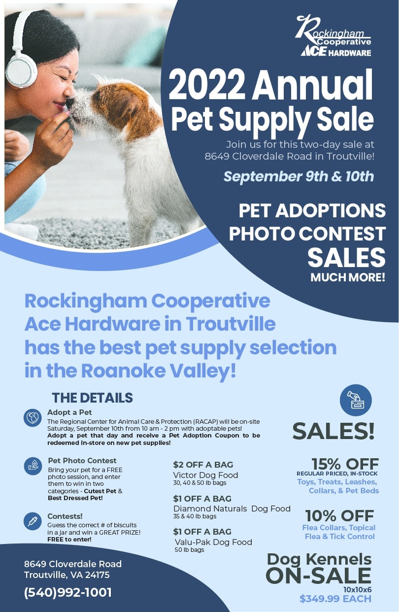 Pet Supply Sale Troutville Rockingham Cooperative